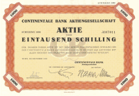 WIEN CONTINENTALE BANK 1961