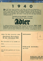 ADLER Kalender 1940