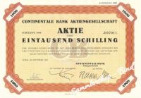 WIEN CONTINENTALE BANK 1961